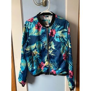 Floral Bench Bomber Jacket